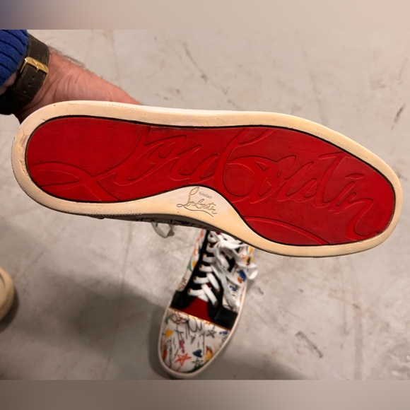 Christian Louboutin Graffiti Leather Hightop Trainer - Picture 7 of 9